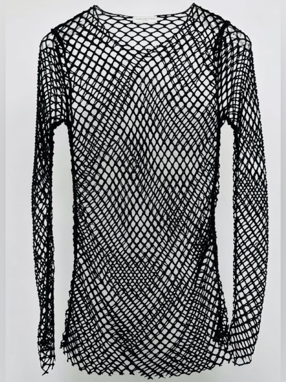 Dries Van Noten Black Hashim Mesh Fishnet Top SS17 Runway